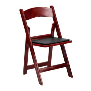 Red-Mahogany-Resin-Folding-Chair-with-Black-Vinyl-Padded-Seat